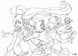Vocaloid Colouring sketch template
