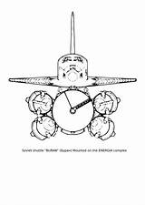 Soviet Shuttle Coloring Kleurplaat sketch template