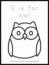 Coloring Letter Owl Pages sketch template
