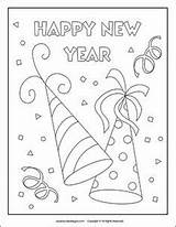 Years Year Coloring Pages Activities Crafts Kids Eve Games Sheets Party Holiday sketch template