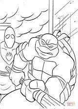 Coloring Pages Enemy Attacks Printable Ninja Turtles Teenage Mutant Leonardo Silhouettes sketch template
