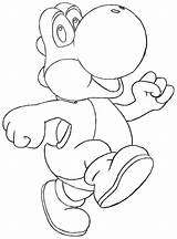 Coloring Yoshi Pages Mario Super Drawing Library Clipart Easy sketch template