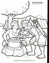 Esau Jakob Ausmalbilder Isaac Tricks Bibel Religionsunterricht Bastelideen Haustieren Ausmalvorlagen Herbst Neocoloring Stew sketch template