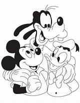 Duck Goofy Pluto Minnie Micky Ausmalbilder Getdrawings Daisy Mewarn11 Ancenscp Library sketch template