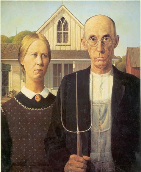 american gothic  grant wood  daily art display