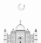 Adabi Mosque Coloring Ramadan sketch template