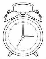 Clock Alarm Coloring Pages Printable Museprintables sketch template