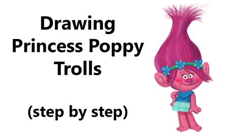 draw princess poppy  trolls step  step youtube