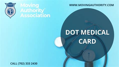 dot medical card moving authority