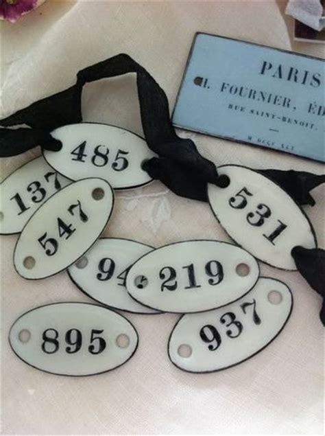 images  numbered tags  pinterest brocante metals