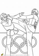 Taekwondo Karate Olympiques Tae Kwon Imprimer Sketchite Coloringhome Martial sketch template