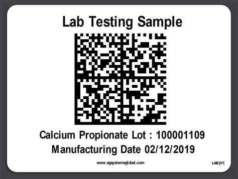 lab test label sg systems global