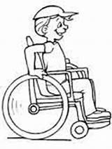 Coloring Pages Wheelchair People Disabilities Needs Special Disability Ws sketch template