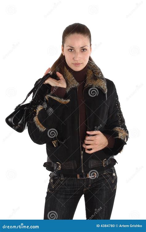 fashionable young woman stock photo image  standing