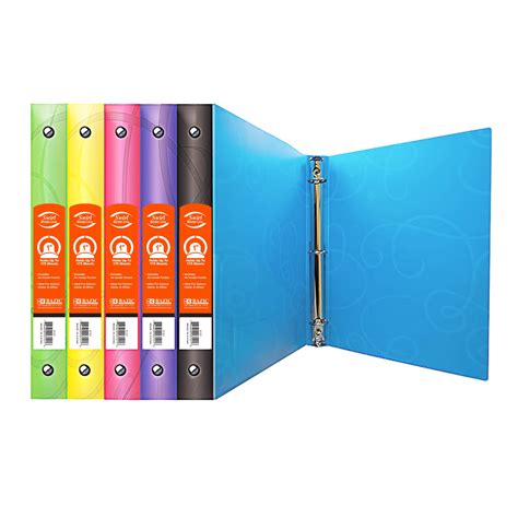 bazic  ring binder  poly binders swirl color soft cover hold