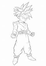 Gohan Teen Coloring Pages Template sketch template
