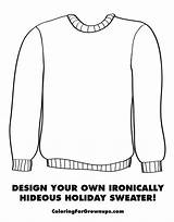 Sweater Colouring Grown Tacky Jumper Jumpers Freeprintabletm Contest Worksheeto sketch template
