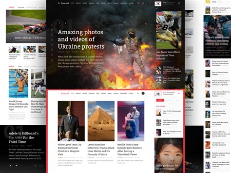main page journal visual communication web design main page
