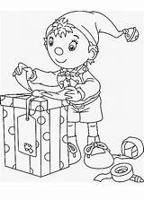 Noddy Toyland Coloring Detective Pages Gift Big Soccer Rain Playing sketch template