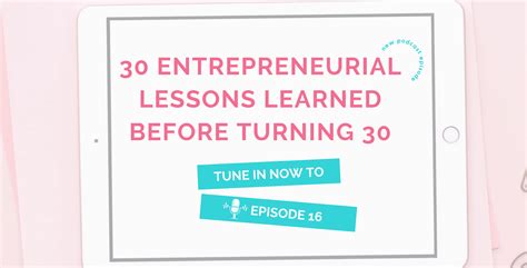 entrepreneurial lessons learned  turning