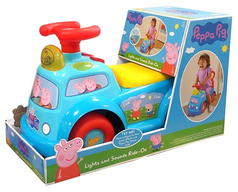 peppa pig lights  sounds ride  multicolor peppa pig toy chest
