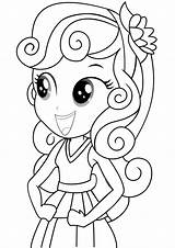 Coloring Equestria Pages Pony Girls Little Printable Belle Sweetie Color Clipart Pinkie Pie Sunset Kids Print Shimmer Mlp Girl Apple sketch template