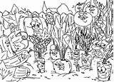 Vegetables sketch template