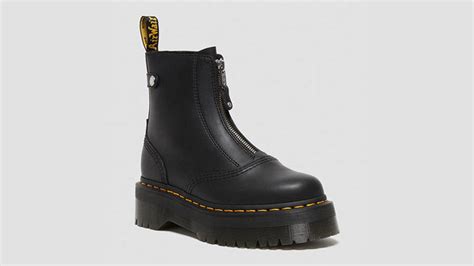 dr martens jetta zip front boots black   buy   sole supplier