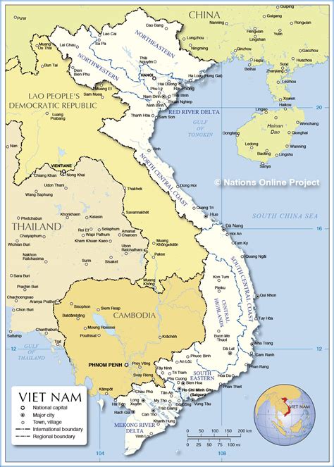 region map  vietnam nations  project
