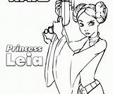 Leia Princess Coloring Pages Getdrawings Getcolorings Color Colori sketch template