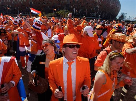 world cup 2010 holland v denmark dutch fans turn soccer city into a