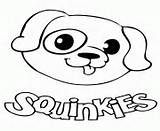 Coloring Pages Squinkies Dog Cute sketch template