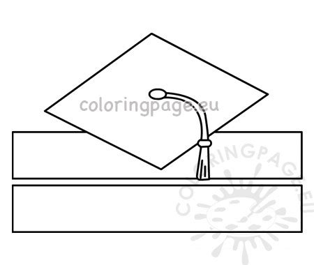 paper graduation hat template printable coloring page