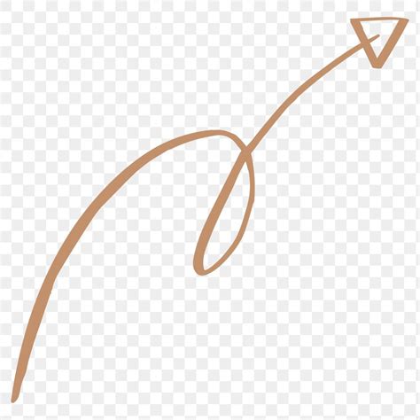 png twisted arrow doodle  gold sticker  image  rawpixelcom