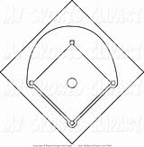 Baseball Coloring Diamond Field Drawing Base Fursuit Pages Paintingvalley sketch template
