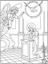 Annunciation sketch template