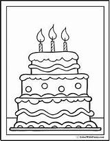Candles Geburtstagstorte sketch template