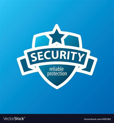 logo  security services   form  shield vector image