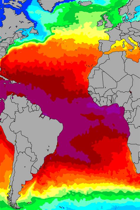 atlantic ocean coastal water temperatures  sutr ocean