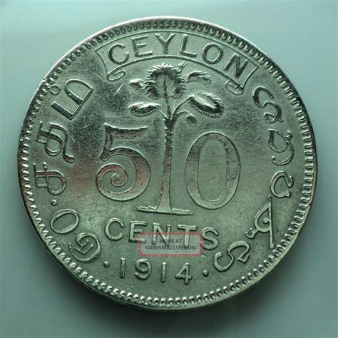 cents sri lanka ceylon silver coin