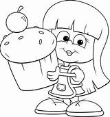 Giant Coloring Pages Little Her Cupcake Choose Board Bakery Cupcakes sketch template