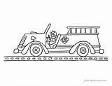 Coloring Fire Pages Truck Printable Kids Print sketch template