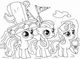 Pony Applejack Crusaders Ponies Coloringhome Cutie Dash Equestria Rarity Sparkle Pinkie sketch template