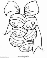 Christmas Bells Coloring Pages Kids Color Print sketch template