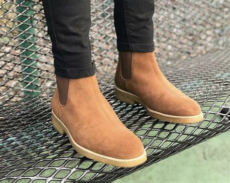 chelsea boots men tan lordya chelsea boots tan suede  shipping curbside pickup