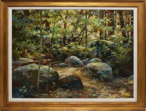Jerome Grimmer Sunlit Michigan Forest View By Jerome