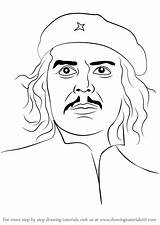 Guevara Che Drawing People Famous Draw Step Drawings Learn Paintingvalley sketch template