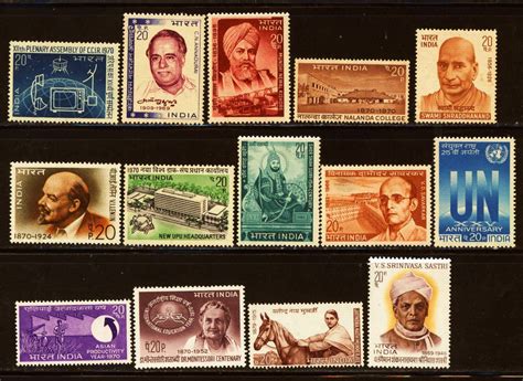 heritage  indian stamps site india stamps issued  year