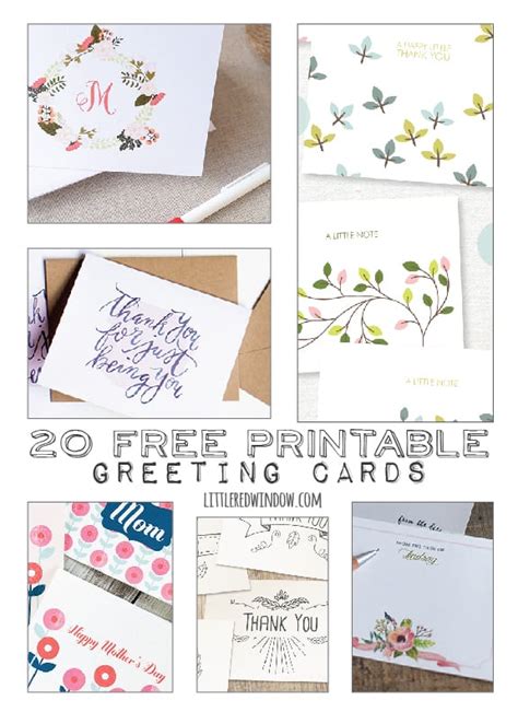 printable greeting cards   occasions littleredwindow