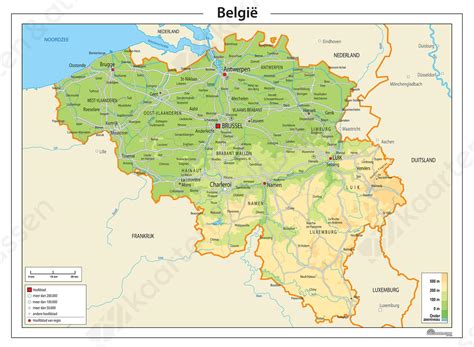 geografische kaart belgie